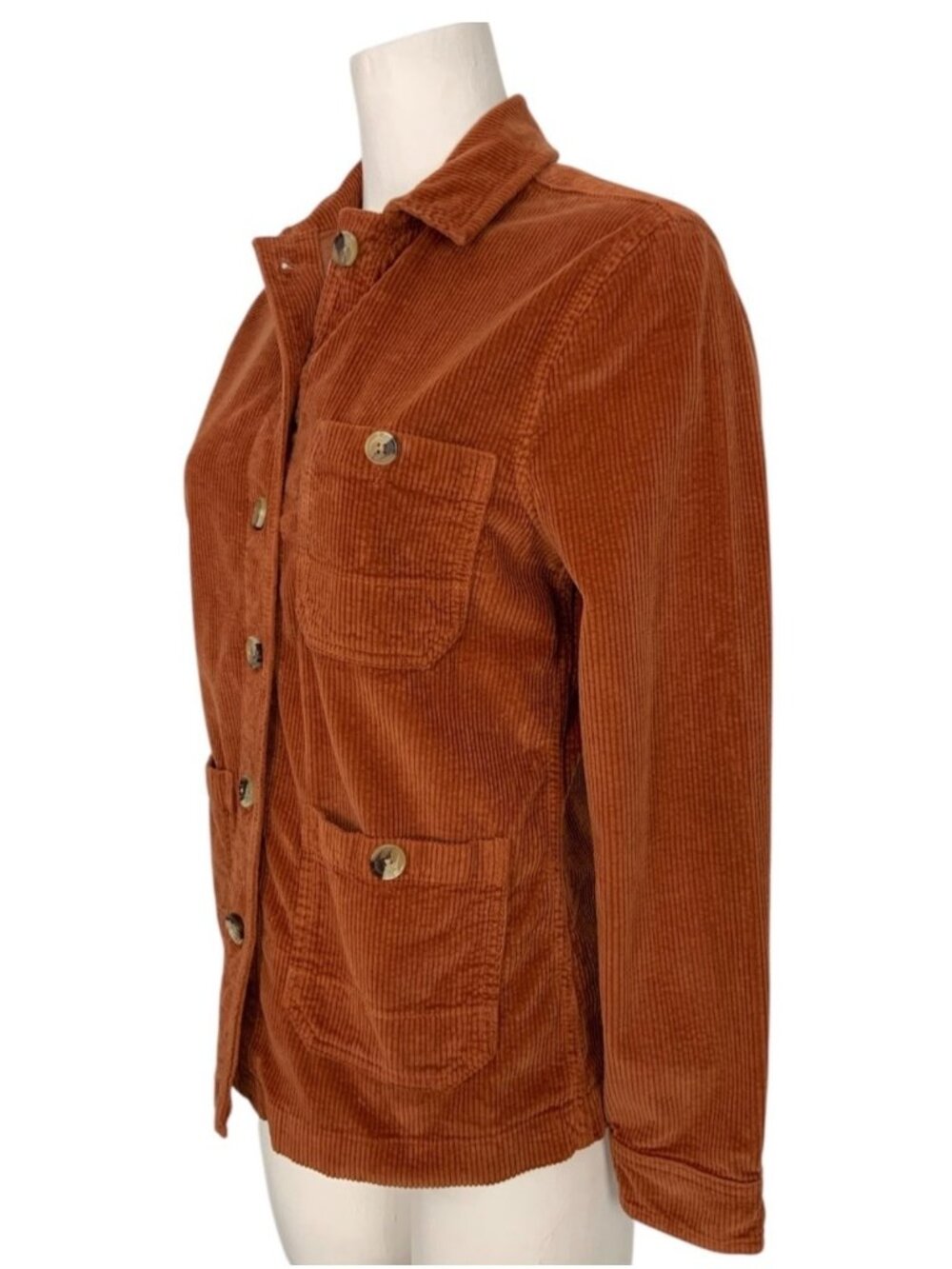 Faherty Studio Corduroy Chore Jacket XS Gingerbread - Picture 7 of 16